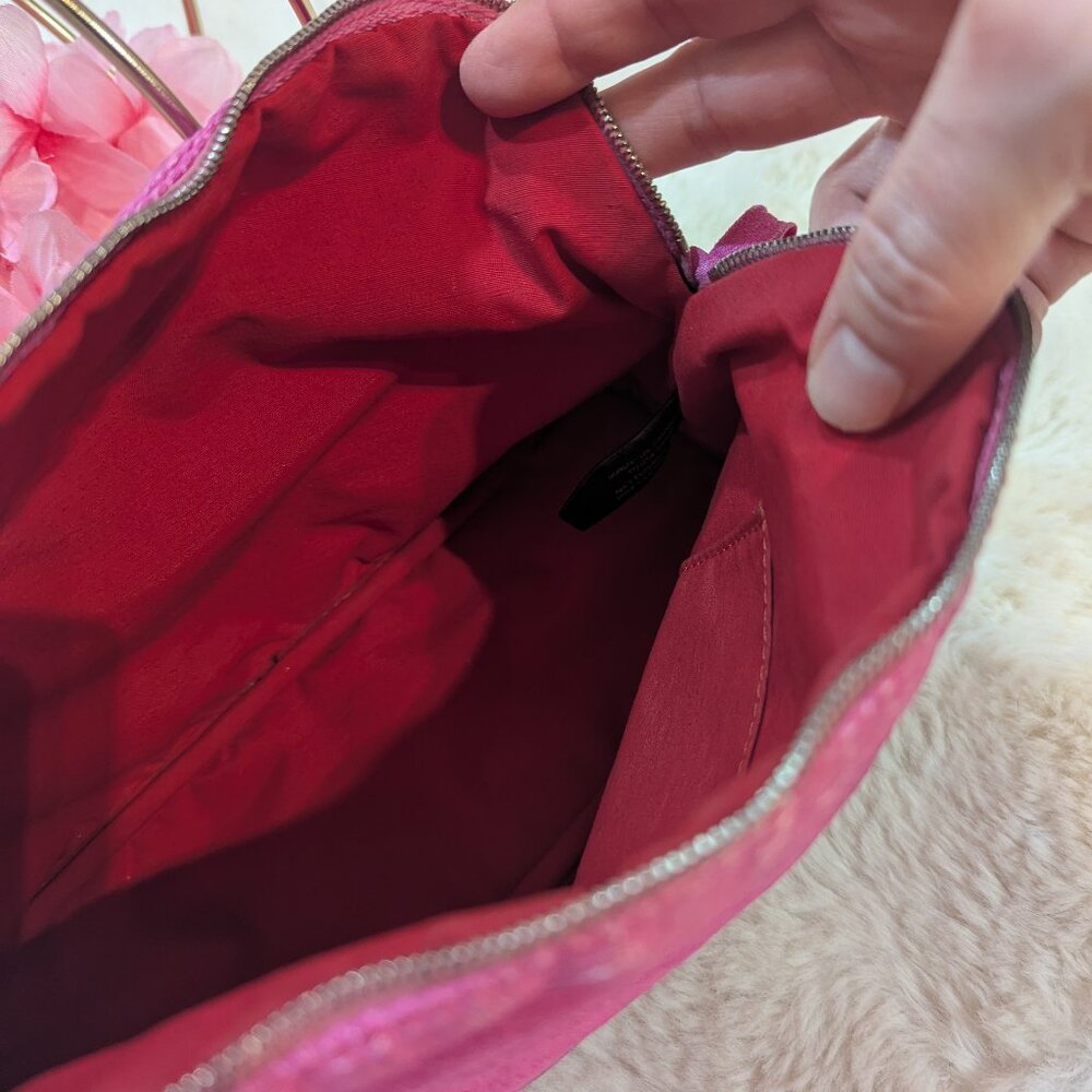 Hermes Hot Pink 100% Silk Bolide Pouch/ Bag - Picture 10 of 16